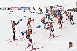 11.12.2011, Hochfilzen, Austria (AUT): start of the men's relay - IBU world cup biathlon, relay men, Hochfilzen (AUT). www.nordicfocus.com. © Felgenhauer/NordicFocus. Every downloaded picture is fee-liable.