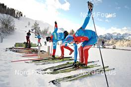 08.12.2011, Hochfilzen, Austria (AUT): Team Russia prepares for ski tests - IBU world cup biathlon, training, Hochfilzen (AUT). www.nordicfocus.com. © Felgenhauer/NordicFocus. Every downloaded picture is fee-liable.
