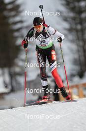 16.12.2011, Hochfilzen, Austria (AUT): Zina Kocher (CAN), Atomic, Leki, Odlo - IBU world cup biathlon, sprint women, Hochfilzen (AUT). www.nordicfocus.com. © Manzoni/NordicFocus. Every downloaded picture is fee-liable.
