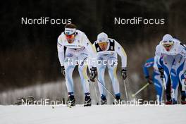 02.01.2011, Oberstdorf, Germany (GER): Emil Joensson (SWE), Fischer, Salomon, Craft leading a quarter final ahead of Marcus Hellner (SWE), Fischer, Salomon, Exel, Craft and Timo Simonlatser (EST), Madshus, Rottefella, Swix  - FIS world cup cross-country, tour de ski, individual sprint, Oberstdorf (GER). www.nordicfocus.com. © Laiho/NordicFocus. Every downloaded picture is fee-liable.