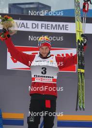 08.01.2011, Val di Fiemme, Italy (ITA): todays winner Petter Northug (NOR), Fischer, Rottefella, Alpina, Ski Go, Swix   - FIS world cup cross-country, tour de ski, mass men, Val di Fiemme (ITA). www.nordicfocus.com. © Hemmersbach/NordicFocus. Every downloaded picture is fee-liable.