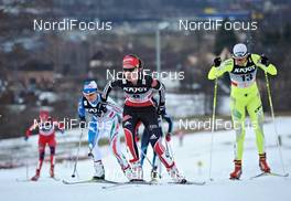 15.01.2011, Liberec, Czech Republic (CZE): l-r: Arianna Follis (ITA), Fischer, Salomon, Swix, Hanna Kolb (GER), Madshus, Swix, adidas, Petra Majdic (SLO), Fischer, Rottefella, Alpina, One Way  - FIS world cup cross-country, individual sprint, Liberec (CZE). www.nordicfocus.com. © Felgenhauer/NordicFocus. Every downloaded picture is fee-liable.