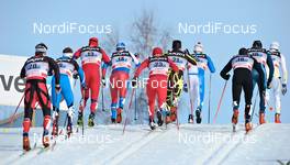 16.01.2011, Liberec, Czech Republic (CZE): a group of men passing the highest point of the track - FIS world cup cross-country, team sprint, Liberec (CZE). www.nordicfocus.com. © Felgenhauer/NordicFocus. Every downloaded picture is fee-liable.