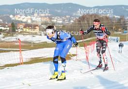 16.01.2011, Liberec, Czech Republic (CZE): l-r: Dusan Kozisek (CZE), Fischer, Salomon, Botas, One Way ahead of Oliver Wuensch (GER), Swix, adidas,   - FIS world cup cross-country, team sprint, Liberec (CZE). www.nordicfocus.com. © Felgenhauer/NordicFocus. Every downloaded picture is fee-liable.