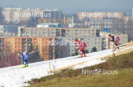 16.01.2011, Liberec, Czech Republic (CZE): l-r: Dusan Kozisek (CZE), Fischer, Salomon, Botas, One Way, Jon Kristian Dahl (NOR), Madshus, Rottefella, Alpina, Swix, Oliver Wuensch (GER), Swix, adidas,   - FIS world cup cross-country, team sprint, Liberec (CZE). www.nordicfocus.com. © Felgenhauer/NordicFocus. Every downloaded picture is fee-liable.