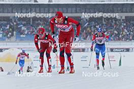 23.01.2011, Otepaeae, Estland (EST): group, in front, l-r: Eirik Brandsdal (NOR), Fischer, Rottefella, Alpina, Swix and Petter Northug (NOR), Fischer, Rottefella, Alpina, Ski Go, Swix   - FIS world cup cross-country, individual sprint, Otepaeae (EST). www.nordicfocus.com. © Hemmersbach/NordicFocus. Every downloaded picture is fee-liable.
