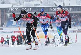 23.01.2011, Otepaeae, Estland (EST): group, in front Christoph Eigenmann (SUI), Rossignol, Rottefella, Exel, Odlo  - FIS world cup cross-country, individual sprint, Otepaeae (EST). www.nordicfocus.com. © Hemmersbach/NordicFocus. Every downloaded picture is fee-liable.