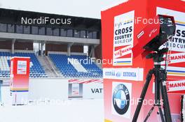 21.01.2011, Otepaeae, Estland (EST): the finish gate, venue, feature - FIS world cup cross-country, training, Otepaeae (EST). www.nordicfocus.com. © Hemmersbach/NordicFocus. Every downloaded picture is fee-liable.