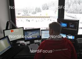 21.01.2011, Otepaeae, Estland (EST): the graphic animation desk of Swiss timing, feature - FIS world cup cross-country, training, Otepaeae (EST). www.nordicfocus.com. © Hemmersbach/NordicFocus. Every downloaded picture is fee-liable.