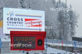 21.01.2011, Otepaeae, Estland (EST): feature, the start timer - FIS world cup cross-country, training, Otepaeae (EST). www.nordicfocus.com. © Hemmersbach/NordicFocus. Every downloaded picture is fee-liable.