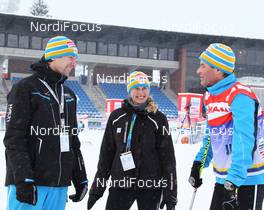 21.01.2011, Otepaeae, Estland (EST): l-r: Michal Lamplot (CZE), FIS Marketing coordinator, Sandra Spitz (GER), media coordinator FIS cross-country, Juerg Capol (SUI), FIS race director cross-country, Feature - FIS world cup cross-country, training, Otepaeae (EST). www.nordicfocus.com. © Hemmersbach/NordicFocus. Every downloaded picture is fee-liable.