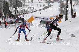 05.02.2011, Rybinsk, Russia (RUS): l-r: Natilia Lapina (RUS), Fischer, Rottefella, Alpina, Laurien van der Graaf (SUI), Odlo, One Way, Rossignol, Rottefella  - FIS world cup cross-country, individual sprint, Rybinsk (RUS). www.nordicfocus.com. © Hemmersbach/NordicFocus. Every downloaded picture is fee-liable.