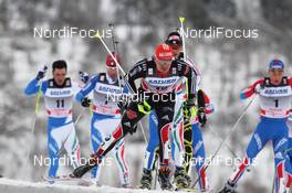 04.02.2011, Rybinsk, Russia (RUS): group, in front Tobias Angerer (GER), Rossignol, Rottefella, One Way, adidas  - FIS world cup cross-country, pursuit men, Rybinsk (RUS). www.nordicfocus.com. © Hemmersbach/NordicFocus. Every downloaded picture is fee-liable.