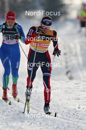 19.02.2011, Drammen, Norway (NOR): Justyna Kowalczyk (POL), Fischer, Salomon, Swix  - FIS world cup cross-country, 10km women, Drammen (NOR). www.nordicfocus.com. © Hemmersbach/NordicFocus. Every downloaded picture is fee-liable.