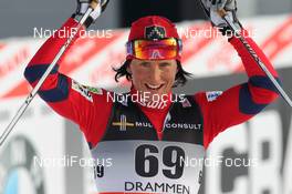 19.02.2011, Drammen, Norway (NOR): todays winner Marit Bjoergen (NOR), Fischer, Rottefella, Swix  - FIS world cup cross-country, 10km women, Drammen (NOR). www.nordicfocus.com. © Hemmersbach/NordicFocus. Every downloaded picture is fee-liable.