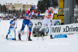 13.03.2011, Lahti, Finland (FIN):  (l-r) Nikita Kriukov (RUS), Rossignol, Swix, Rottefella, Adidas and Emil Joensson (SWE), Fischer, Swix, Salomon, Craft - FIS world cup cross-country, individual sprint, Lahti (FIN). www.nordicfocus.com. © Laiho/NordicFocus. Every downloaded picture is fee-liable.