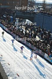 16.03.2011, Stockholm, Sweden (SWE): a group of men racing in front of spectators - FIS world cup cross-country, individual sprint, Stockholm (SWE). www.nordicfocus.com. © Felgenhauer/NordicFocus. Every downloaded picture is fee-liable.
