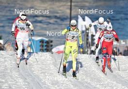 16.03.2011, Stockholm, Sweden (SWE): l-r: Hanna Brodin (SWE), Madshus, Craft, Katja Visnar (SLO), Fischer, Rottefella, Ingvill Flugstad Oestberg (NOR), Madshus, Rottefella, Swix  - FIS world cup cross-country, individual sprint, Stockholm (SWE). www.nordicfocus.com. © Felgenhauer/NordicFocus. Every downloaded picture is fee-liable.