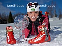 18.03.2011, Falun, Sweden (SWE): Petra Majdic (SLO), Fischer, Rottefella, Alpina, One Way  - FIS world cup cross-country, cups, Falun (SWE). www.nordicfocus.com. © Felgenhauer/NordicFocus. Every downloaded picture is fee-liable.