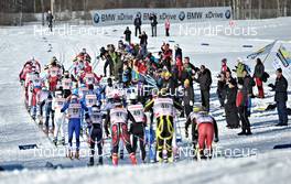 19.03.2011, Falun, Sweden (SWE): the men passing fans along the track - FIS world cup cross-country, pursuit men, Falun (SWE). www.nordicfocus.com. © Felgenhauer/NordicFocus. Every downloaded picture is fee-liable.
