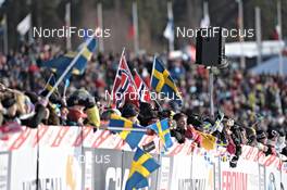 19.03.2011, Falun, Sweden (SWE): fans along the finish line - FIS world cup cross-country, pursuit men, Falun (SWE). www.nordicfocus.com. © Felgenhauer/NordicFocus. Every downloaded picture is fee-liable.