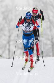 28.02.2011, Oslo, Norway (NOR):  Yulia Tchekaleva (RUS), Fischer, Swix, Alpina, Rottefella followed by Katrin Zeller (GER), Rossignol, One Way, Rottefella, adidas - FIS nordic world ski championships, cross-country, 10km women, Oslo (NOR). www.nordicfocus.com. © Laiho/NordicFocus. Every downloaded picture is fee-liable.
