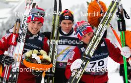 01.03.2011, Oslo, Norway (NOR): (l-r) Eldar Roenning (NOR), Rossignol, Swix, Rottefella, Matti Heikkinen (FIN), Fischer, Exel, Alpina, Rottefella, Craft and Martin Jonsrud Sundby (NOR), Fischer, KV+, Alpina, Rottefella, Swix  - FIS nordic world ski championships, cross-country, 15km men, Oslo (NOR). www.nordicfocus.com. © Laiho/NordicFocus. Every downloaded picture is fee-liable.