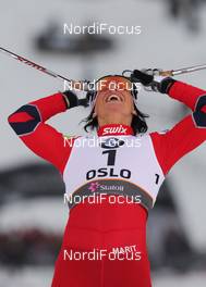 24.02.2011, Oslo, Norway (NOR): Marit Bjoergen (NOR), Fischer, Rottefella, Swix  - FIS nordic world ski championships, cross-country, individual sprint, Oslo (NOR). www.nordicfocus.com. © Hemmersbach/NordicFocus. Every downloaded picture is fee-liable.