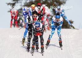 06.03.2011, Oslo, Norway (NOR): leading group, in front Curdin Perl (SUI), Rossignol, Rottefella, Swix, Odlo  - FIS nordic world ski championships, cross-country, mass  men, Oslo (NOR). www.nordicfocus.com. © Hemmersbach/NordicFocus. Every downloaded picture is fee-liable.