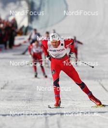 06.03.2011, Oslo, Norway (NOR): Petter Northug (NOR), Fischer, Rottefella, Alpina, Ski Go, Swix on the finish line - FIS nordic world ski championships, cross-country, mass  men, Oslo (NOR). www.nordicfocus.com. © Hemmersbach/NordicFocus. Every downloaded picture is fee-liable.