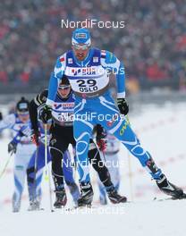 27.02.2011, Oslo, Norway (NOR): Christophe Perrillat (FRA), Atomic, Salomon, One Way   - FIS nordic world ski championships, cross-country, pursuit men, Oslo (NOR). www.nordicfocus.com. © Hemmersbach/NordicFocus. Every downloaded picture is fee-liable.