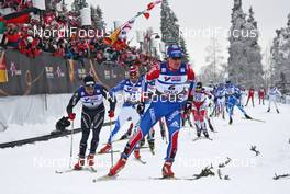 27.02.2011, Oslo, Norway (NOR): in front Maxim Vylegzhanin (RUS), Fischer, Rottefella, Alpina, Swix, adidas, behind l-r: Dario Cologna (SUI), Fischer, Rottefella, Alpina, Swix, Odlo and Giorgio di Centa (ITA), Fischer, Alpina, Rottefella, Swix, Rudy Project  - FIS nordic world ski championships, cross-country, pursuit men, Oslo (NOR). www.nordicfocus.com. © Hemmersbach/NordicFocus. Every downloaded picture is fee-liable.