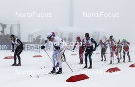 02.03.2011, Oslo, Norway (NOR): group, l-r: Joeri Kindschi (SUI), Atomic, Swix, Odlo,  Jesper Modin (SWE), Craft, Fischer, Salomon, Swix, Sami Jauhojaervi (FIN), Fischer, Rottefella, Swix, Devon Kershaw (CAN), Fischer, Salomon, Swix, Max Hauke (AUT), Fischer, Lšffler, Swix  - FIS nordic world ski championships, cross-country, team sprint, Oslo (NOR). www.nordicfocus.com. © Hemmersbach/NordicFocus. Every downloaded picture is fee-liable.