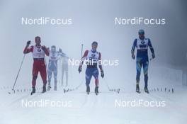02.03.2011, Oslo, Norway (NOR): finish, semi final, l-r: Ola Vigen Hattestad (NOR), Fischer, Swix, Rottefella, Nikita Kriukov (RUS), Rossignol, Rottefella, Swix, Adidas, Alexey Poltaranin (KAZ), Fischer, Salomon, Swix - FIS nordic world ski championships, cross-country, team sprint, Oslo (NOR). www.nordicfocus.com. © Hemmersbach/NordicFocus. Every downloaded picture is fee-liable.