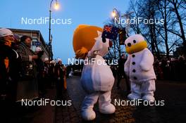 23.02.2011, Oslo, Norway (NOR):  the official mascots in the opening ceremony - FIS nordic world ski championships, cross-country, opening ceremony, Oslo (NOR). www.nordicfocus.com. © Laiho/NordicFocus. Every downloaded picture is fee-liable.