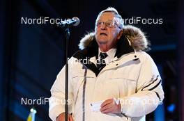 23.02.2011, Oslo, Norway (NOR):  the president of the FIS, Gian-Franco Kasper having a speech - FIS nordic world ski championships, cross-country, opening ceremony, Oslo (NOR). www.nordicfocus.com. © Laiho/NordicFocus. Every downloaded picture is fee-liable.