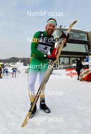 23.02.2011, Oslo, Norway (NOR): Rory Morrish (IRE) and his wooden skis  - FIS nordic world ski championships, cross-country, Individual Classic Qualification Race, Oslo (NOR). www.nordicfocus.com. © Laiho/NordicFocus. Every downloaded picture is fee-liable.