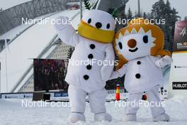 23.02.2011, Oslo, Norway (NOR): the official mascots at the stadium  - FIS nordic world ski championships, cross-country, Individual Classic Qualification Race, Oslo (NOR). www.nordicfocus.com. © Laiho/NordicFocus. Every downloaded picture is fee-liable.