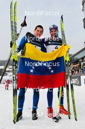 23.02.2011, Oslo, Norway (NOR): the national team of venezuela (VEN), (l-r) Bernardo Baena and Cesar Baena - FIS nordic world ski championships, cross-country, Individual Classic Qualification Race, Oslo (NOR). www.nordicfocus.com. © Laiho/NordicFocus. Every downloaded picture is fee-liable.