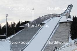 21.02.2011, Oslo, Norway (NOR): the jumping hill in final preparation - FIS nordic world ski championships, cross-country, training, Oslo (NOR). www.nordicfocus.com. © Hemmersbach/NordicFocus. Every downloaded picture is fee-liable.
