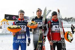 23.02.2011, Oslo, Norway (NOR): (l-r) Callum Smith (GBR), Benjamin Koons (NZE) and Sergey Mikayelyan (ARM)  - FIS nordic world ski championships, cross-country, Individual Classic Qualification Race, Oslo (NOR). www.nordicfocus.com. © Laiho/NordicFocus. Every downloaded picture is fee-liable.
