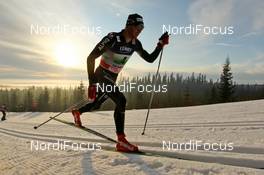 20.11.2011, Sjusjoen, Norway (NOR): Dario Cologna (SUI), Fischer, Swix, Alpina, Rottefella, ODLO, Casco  - FIS world cup cross country, 4x10km men, Sjusjoen (NOR). www.nordicfocus.com. Â© Laiho/NordicFocus. Every downloaded picture is fee-liable.