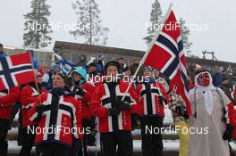 26.11.2011, Kuusamo, Finland (FIN): Event Feature: Norwegian Fans- FIS world cup cross-country, 5km women, Kuusamo (FIN). www.nordicfocus.com. © Manzoni/NordicFocus. Every downloaded picture is fee-liable.