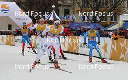03.12.2011, Duesseldorf, Germany (GER): group, in front Teodor Peterson (SWE), Rossignol, Alpina, One Way, Craft  - FIS world cup cross-country, individual sprint, Duesseldorf (GER). www.nordicfocus.com. © Hemmersbach/NordicFocus. Every downloaded picture is fee-liable.
