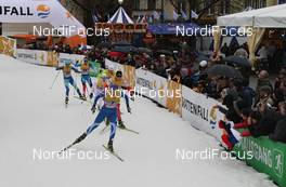 03.12.2011, Duesseldorf, Germany (GER): group, in front Anne Kylloenen (FIN), Fischer, Swix, Craft, Rottefella  - FIS world cup cross-country, individual sprint, Duesseldorf (GER). www.nordicfocus.com. © Hemmersbach/NordicFocus. Every downloaded picture is fee-liable.