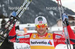 10.12.2011, Davos, Switzerland (SUI): Petter Northug (NOR), Fischer, Rottefella, Alpina, Ski Go, Swix  - FIS world cup cross-country, 30km men, Davos (SUI). www.nordicfocus.com. © Manzoni/NordicFocus. Every downloaded picture is fee-liable.