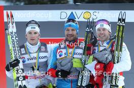 11.12.2011, Davos, Switzerland (SUI): L-R: Teodor Peterson (SWE), Rossignol, Rottefella, Alpina, OneWay, Alexey Petukov (RUS), Fischer, Rottefella, Swix, adidas, Emil Joensson (SWE), Fischer, Salomon, Craft - FIS world cup cross-country, individual sprint, Davos (SUI). www.nordicfocus.com. © Manzoni/NordicFocus. Every downloaded picture is fee-liable.