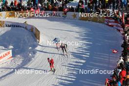 11.12.2011, Davos, Switzerland (SUI): Astrid Jacobsen (NOR), Fischer, Rottefella, Swix, Laurien van der Graaff (SUI), Rossignol, Rottefella, OneWay, ODLO, - FIS world cup cross-country, individual sprint, Davos (SUI). www.nordicfocus.com. © Manzoni/NordicFocus. Every downloaded picture is fee-liable.