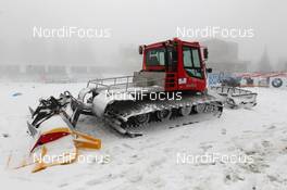 16.12.2011, Rogla, Slovenia (SLO): snow groomer in front of the stadium - FIS world cup cross-country, training, Rogla (SLO). www.nordicfocus.com. © Hemmersbach/NordicFocus. Every downloaded picture is fee-liable.