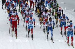 30.12.2011, Oberhof, Germany (GER): group, l-r: Petter Northug (NOR), Fischer, Rottefella, Alpina, Ski Go, Swix  Ilia Chernousov (RUS), Rossignol, Rottefella, Swix, adidas, Matti Heikkinen (FIN), Salomon, One Way, Maxim Vylegzhanin (RUS), Fischer, Rottefella, Alpina, Swix, adidas  - FIS world cup cross-country, tour de ski, pursuit men, Oberhof (GER). www.nordicfocus.com. © Hemmersbach/NordicFocus. Every downloaded picture is fee-liable.
